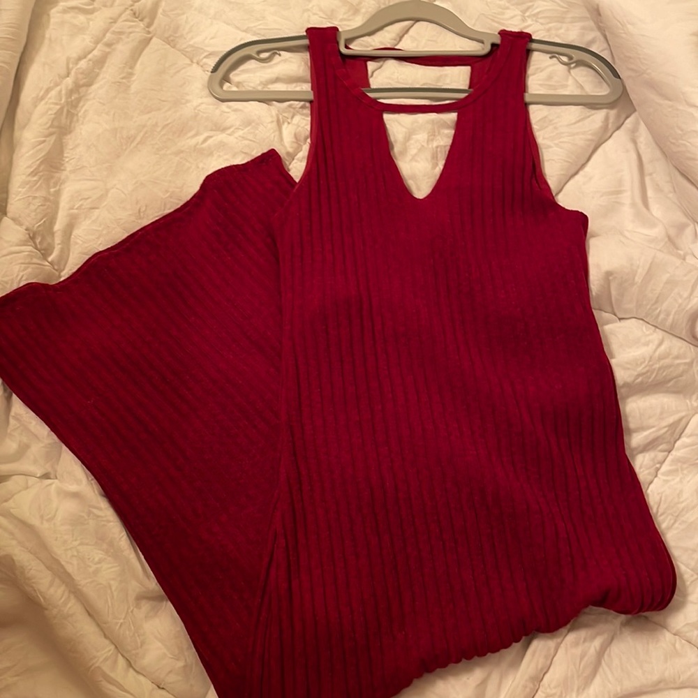 Ribbed midi dress